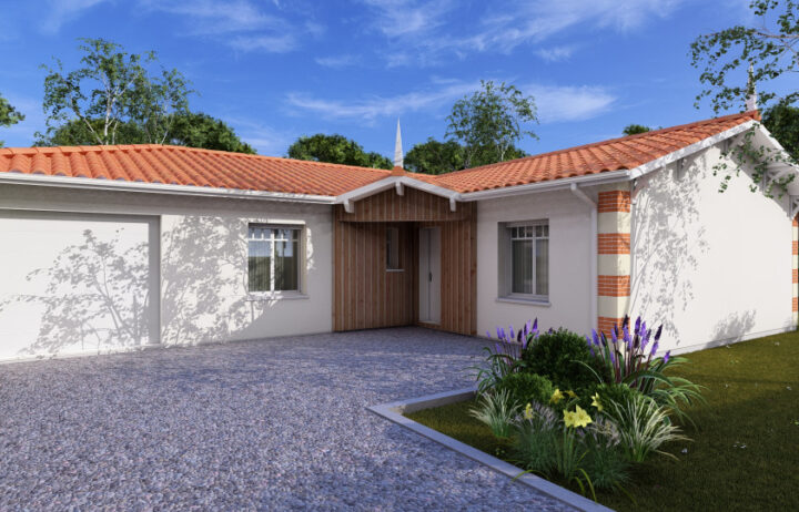 votre maison de 103m2 sur un terrain de 1050m2 sur la commune de Le Verdon-sur-Mer au prix de 425910€ avec Alpha Constructions